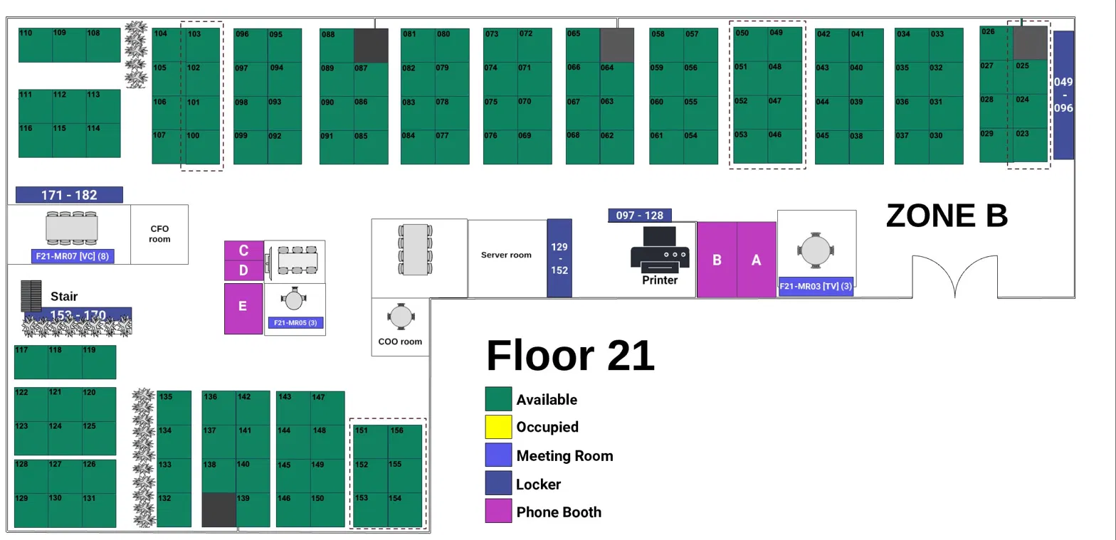 Floor 21 Zone B